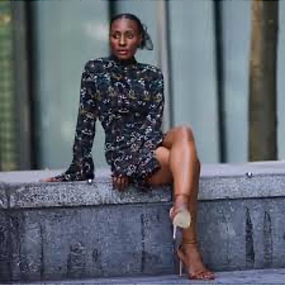 Tanya Taylor Black Clarisse Long Sleeve Silk Dress Size 4 - Picture 13 of 14